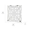 Distressed Floral Wall Medallion Home Decor – White (16”)